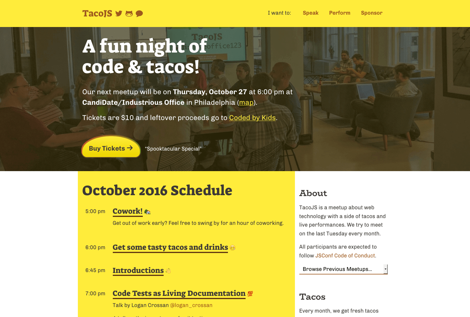 "TacoJS desktop site"